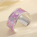 Women Open Bangle with Sparkling Star Motif Hapa Style