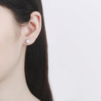Ladies earrings with sparkling zirconia in elegant wreath design Hapa Style