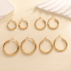 Women's hoop earrings made of high-quality stainless steel with elegant design Hapa Style