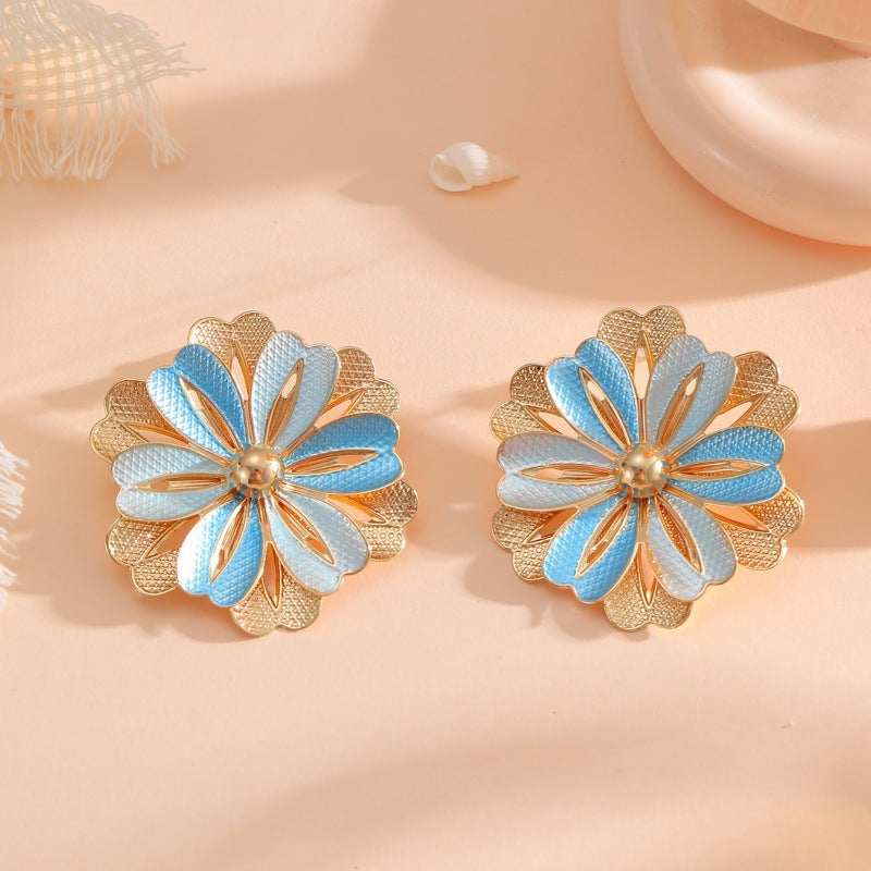 Ladies Hair Clips with Artistic Flower Design Hapa Style