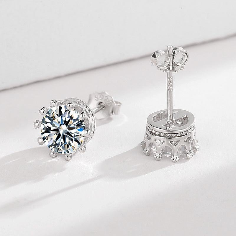 Ladies earrings with sparkling zirconia in elegant wreath design Hapa Style