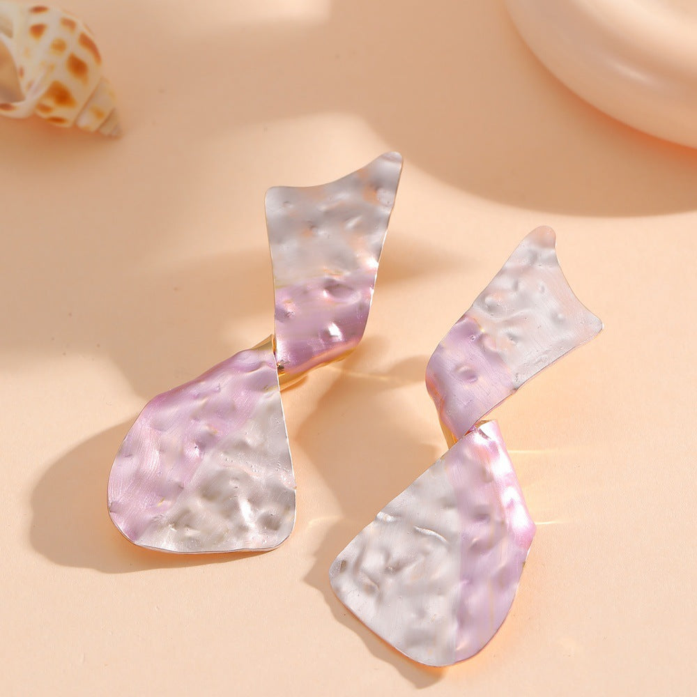 Ladies earrings in modern disc design Hapa Style
