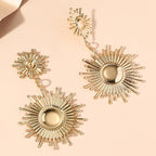 Women's Hanging Earrings in Modern Radiant Design Hapa Style