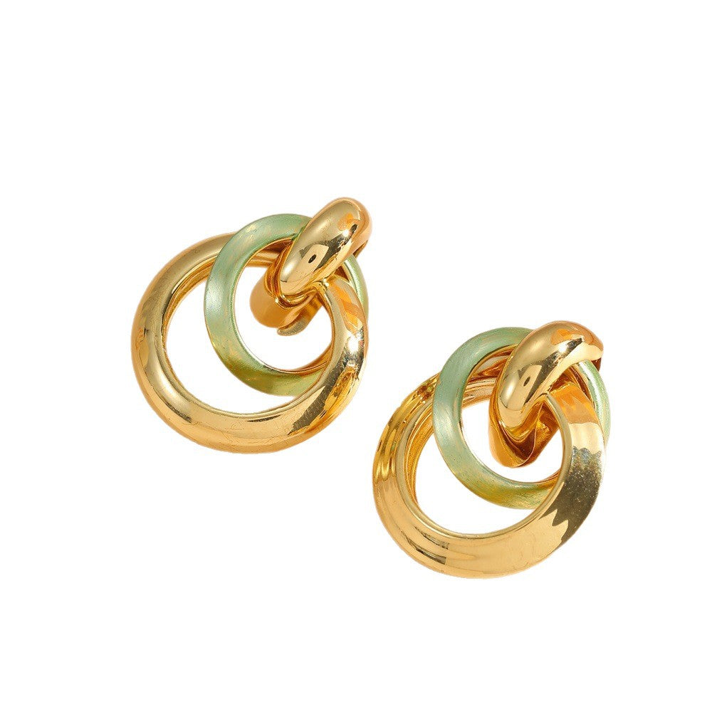 Women's earrings in elegant ring design Hapa Style