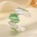 Women’s bracelet with elaborate leaf design Hapa Style