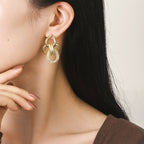 Women's Hanging Earrings with Luxurious, Sculptural Design Hapa Style