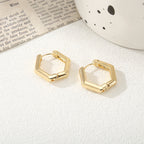 Women's hoop earrings with modern, textured design Hapa Style
