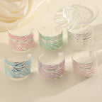 Ladies Open Cuff Bracelet in Tropical Leaf Design Hapa Style