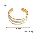 Women Open Bangle with Artistic Relief Design Hapa Style