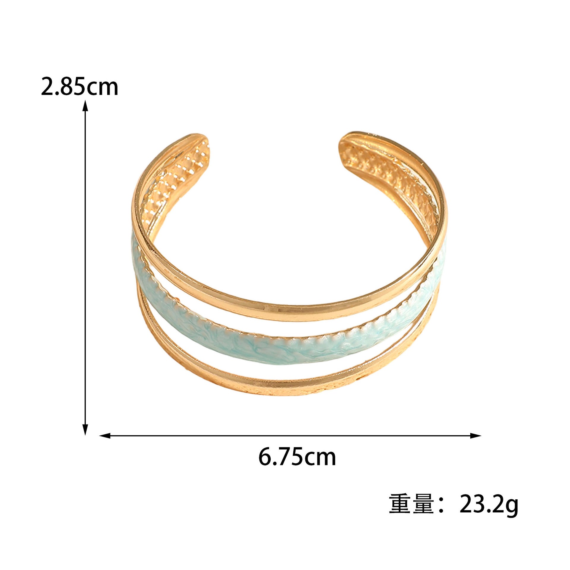 Women Open Bangle with Artistic Relief Design Hapa Style