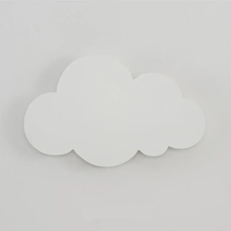Vit molnformad vägglampa utan belysning