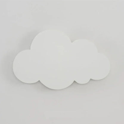 Vit molnformad vägglampa utan belysning