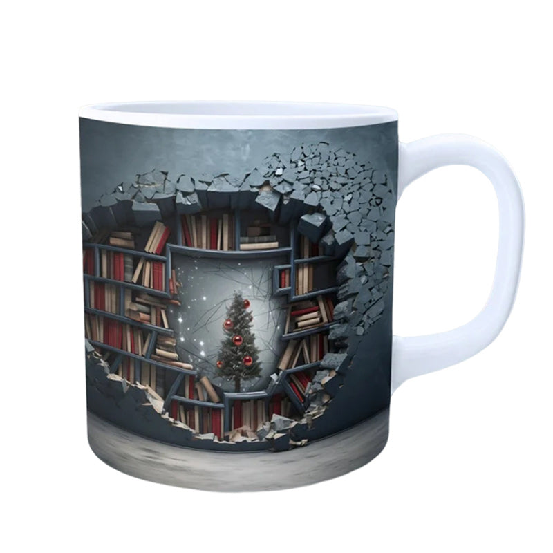 3D bokhylla kaffemugg