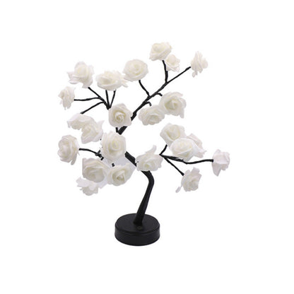 Bordsskiva ros blomma träd ljus