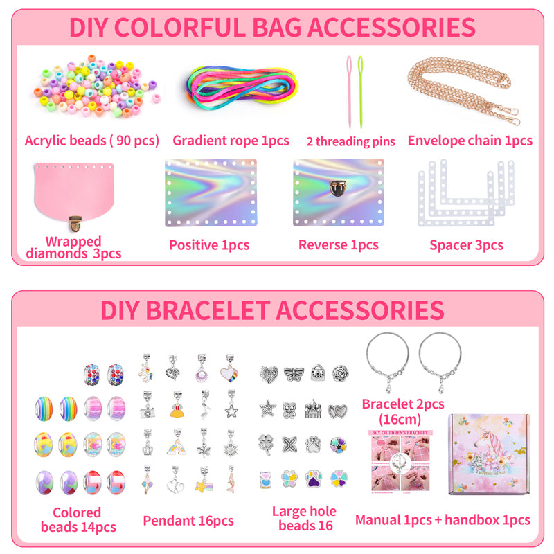 Barns briljanta pärlor DIY armband set