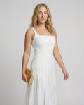 Women's midi dress with elegant cut