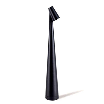 Svart smal bordslampa i minimalistisk stil